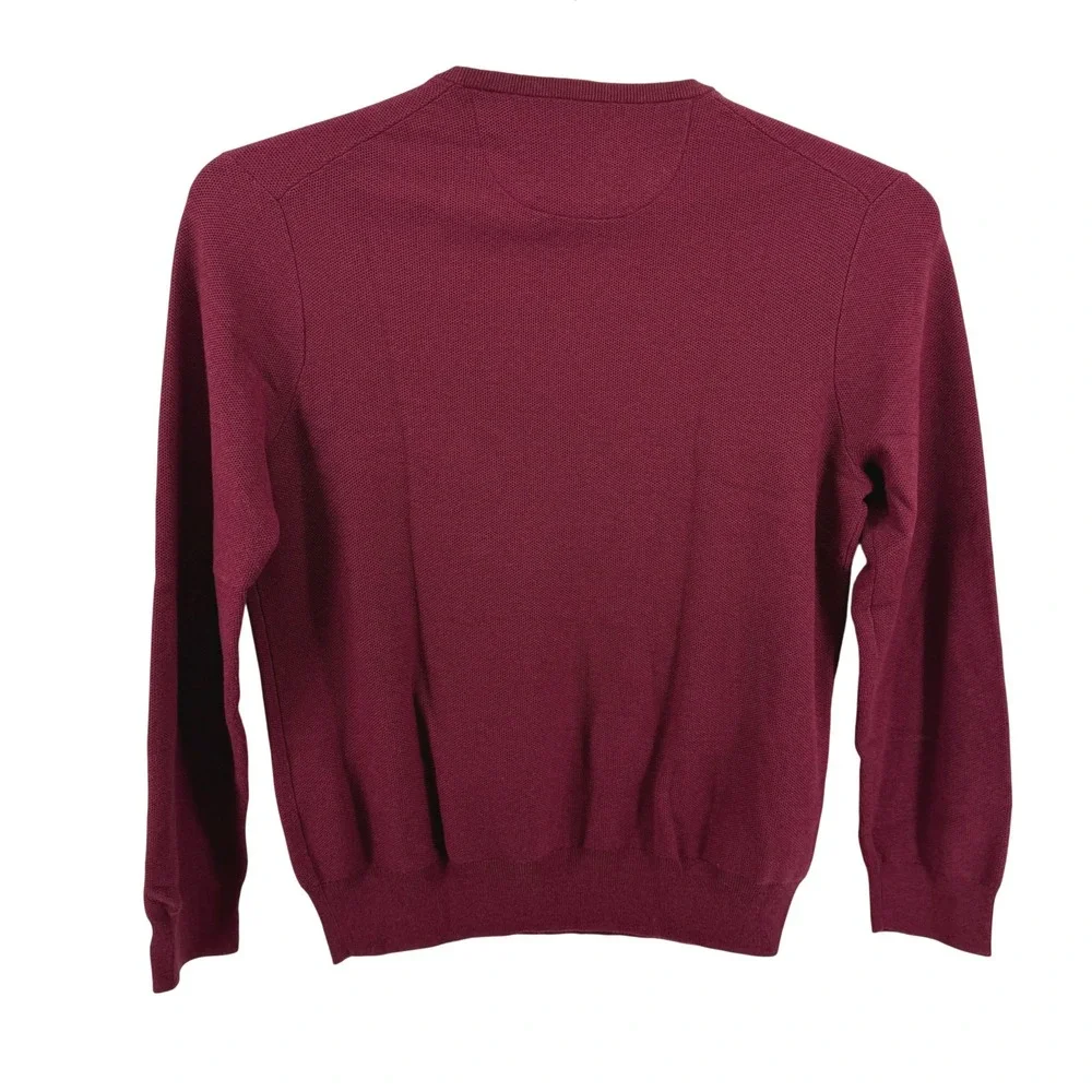 Polo Ralph Lauren Crewneck Sweater Mens XL Pre-Owned Burgundy Pima Cotton Logo